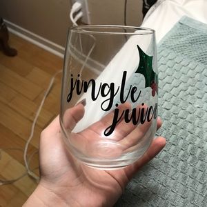 Jingle Juice wine glass